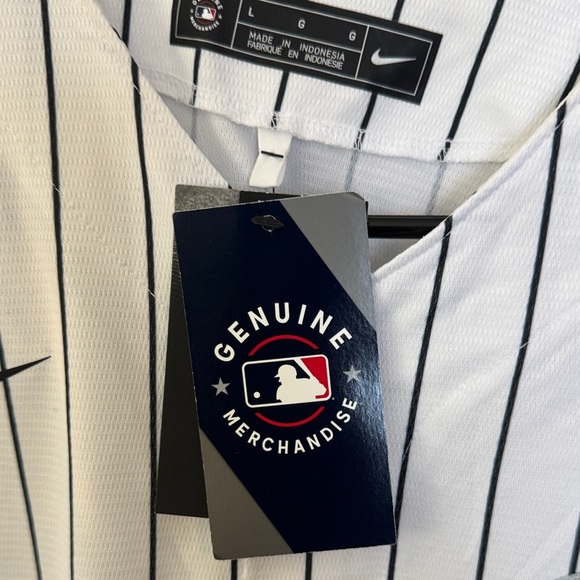 Nike White Pinstripe Men's Jersey - Picture 2 of 5